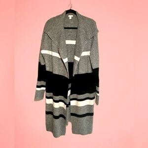 Nordstrom’s Caslon Stripe Sweater Coat XL - worn once